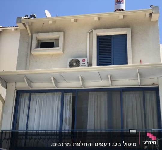 טיפול בגג רעפים והחלפת מרזבים.